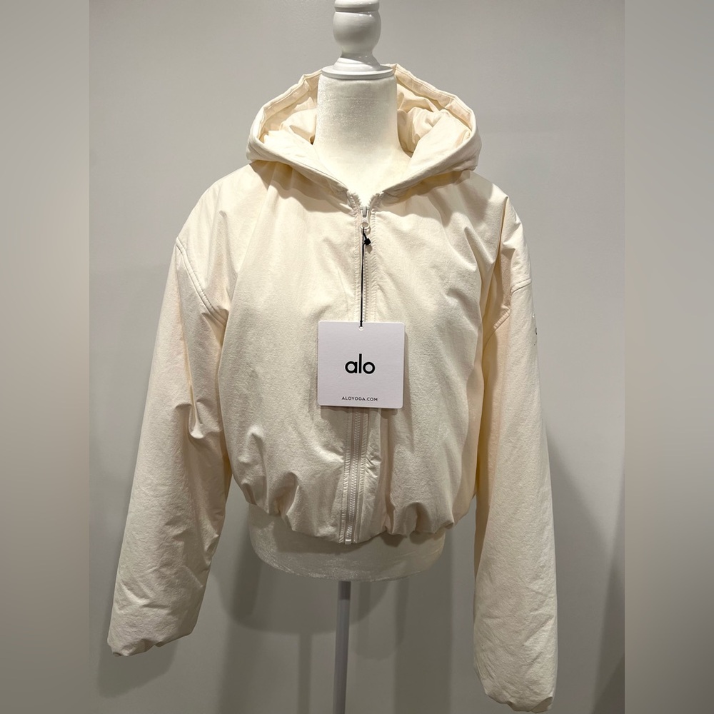 NWT ALO YOGA Cropped Mountain Peak Full-Zip Hoodie